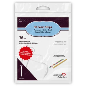 3L 3D Foam Strips White 2mm 01230-10