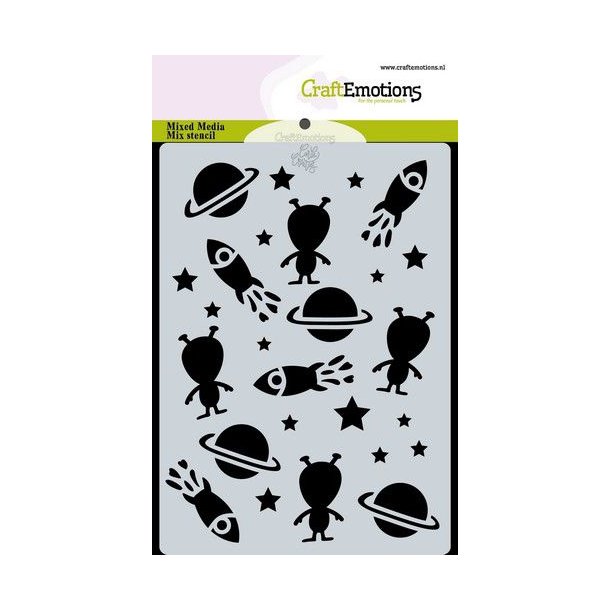 CraftEmotions Mask stencil 0142 Space - In Space A6