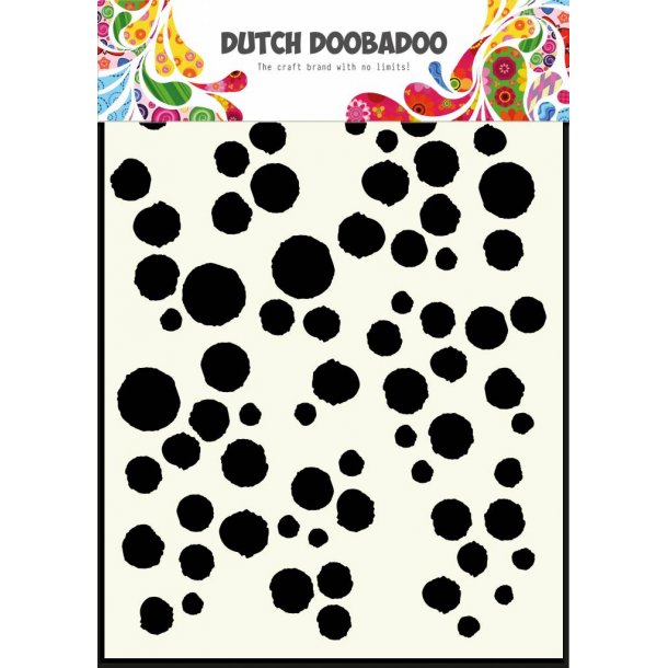 Dutch Doobadoo Mask Art stencil Grunge dots A5