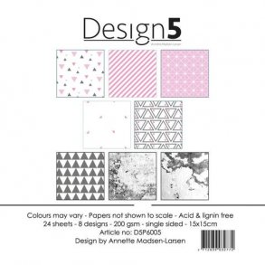 Design5 Paperpad 15x15cm - Pink Sky   - DSP6005