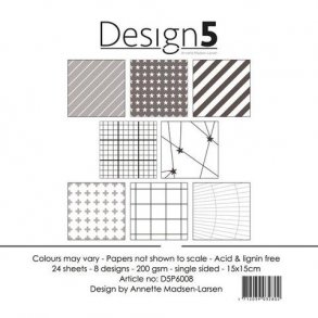 Design5 Paperpad 15x15cm - Grey Chromosphere  D5P6008