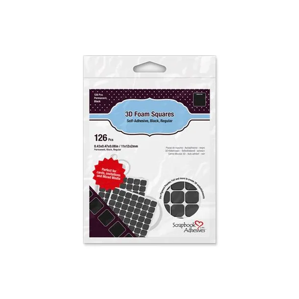3L 3D Foam Squares Black 01611-10