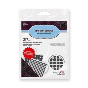 3L 3D Foam Squares Black Mix 01615-10