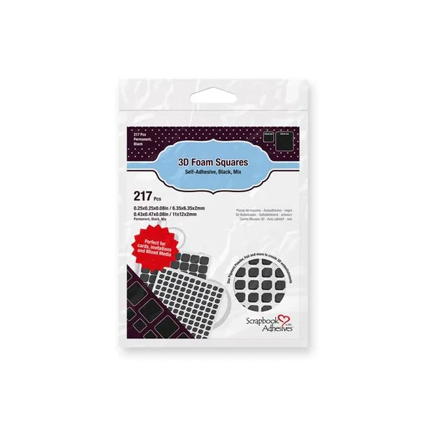 3L 3D Foam Squares Black Mix 01615-10