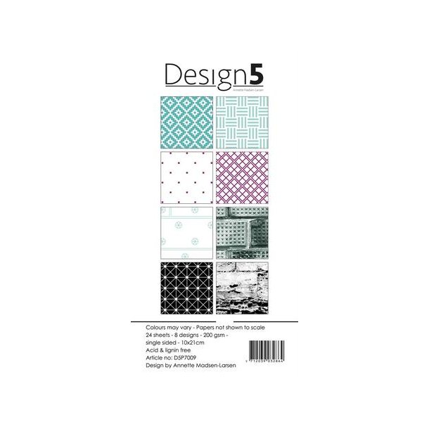 Design5 Paperpad 10x21cm -  Meteor Rain D5P7009