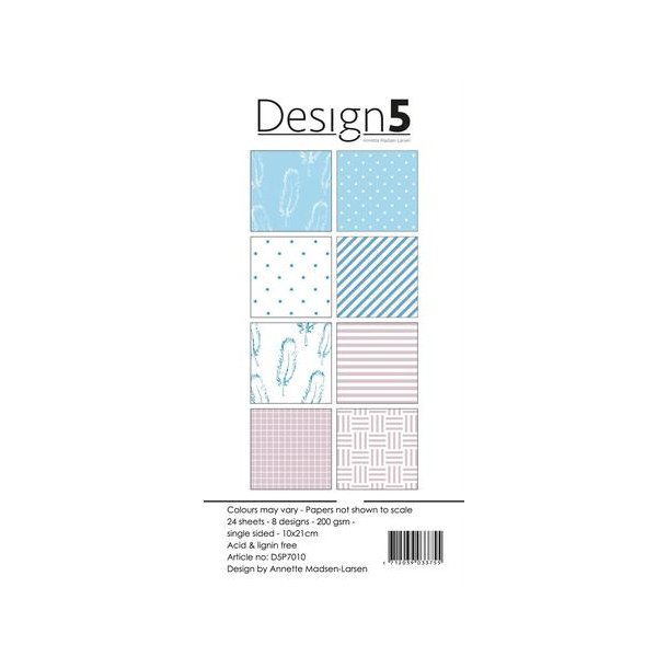 Design5 Paperpad 10x21cm -  Blue moon D5P7010