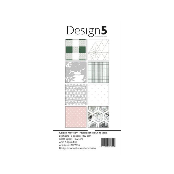 Design5 Paperpad 10x21cm -  Cosmo Floral D5P7015