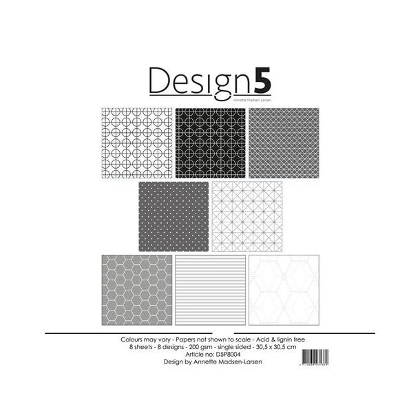 Design5 Paperpad 30,5x30,5 - Intergalactic Grey  - DSP8004