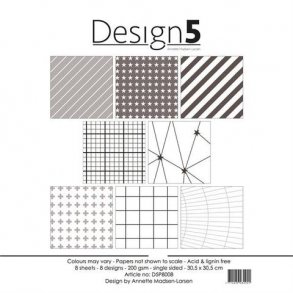 Design5 Paperpad 30,5x30,5 - Grey Chromosphere  D5P8008
