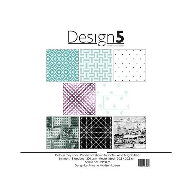 Design5 Paperpad 30,5x30,5 - Meteor Rain  D5P8009