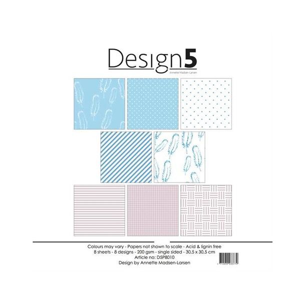 Design5 Paperpad 30,5x30,5 - Blue Moon  D5P8010