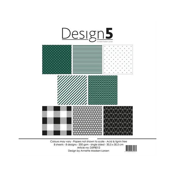 Design5 Paperpad 30,5x30,5 - Smoke Green   D5P8012