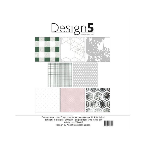 Design5 Paperpad 30,5x30,5 - Cosmo Floral -  D5P8015