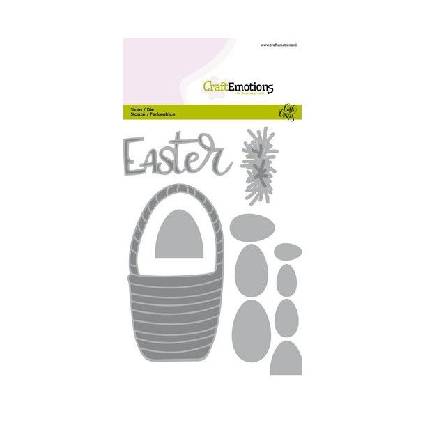 CraftEmotions Die - 0527 - Easter - basket with eggs 