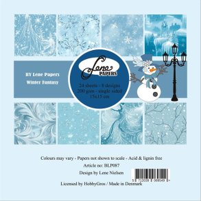 BY LENE Papirblok 15x15 BLP087 - Winter Fantasy