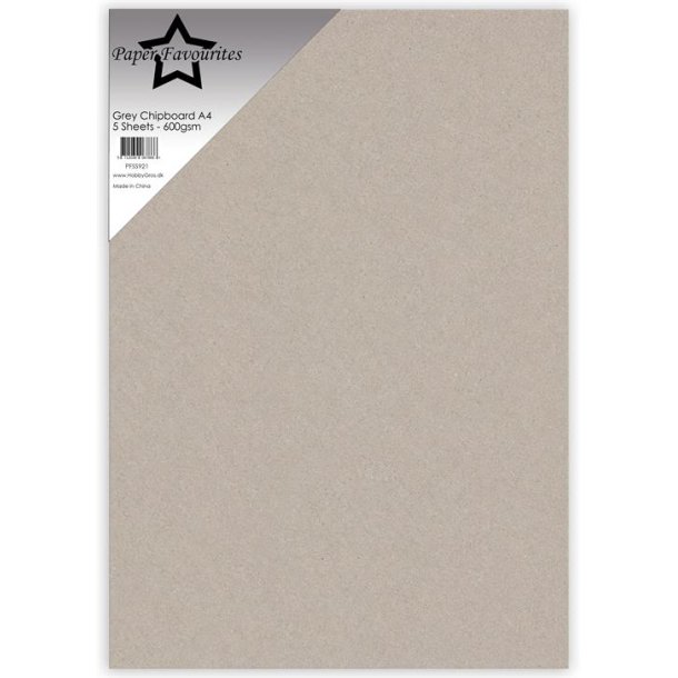 Paper Favourites Grey Chipboard A4 PFSS921 