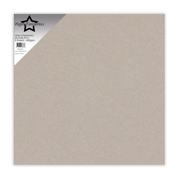 Paper Favourites Grey Chipboard 30,5x30,5cm PFSS922