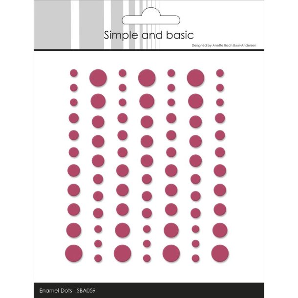 Simple and Basic Matte Enamel Dots "Raspberry - (77 pcs)" SBA059