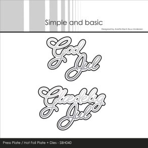 Simple and Basic Press Plate + Dies �God jul / Gl�delig Jul