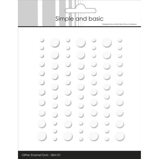 Simple and Basic Gliter Enamel Dots "Soft White - (77 pcs)" SBA101