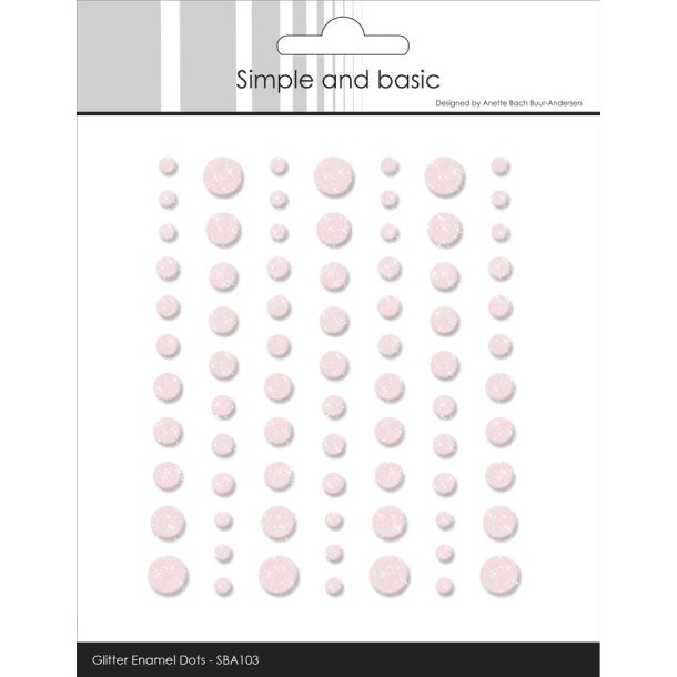 Simple and Basic Gliter Enamel Dots "Light Pink - (77 pcs)" SBA103