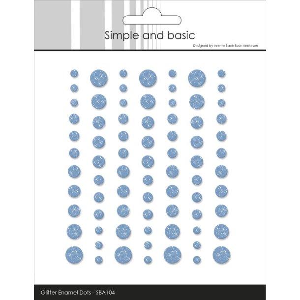 Simple and Basic Gliter Enamel Dots "Light Blue - (77 pcs)" SBA104