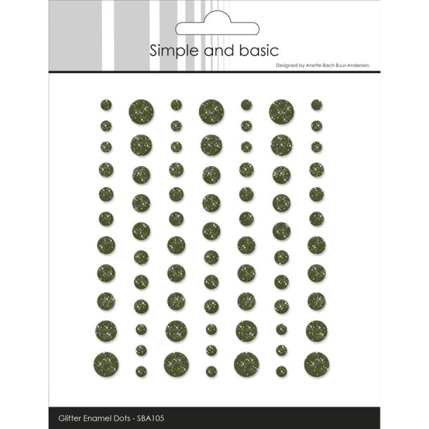 Simple and Basic Gliter Enamel Dots "Forest Green - (77 pcs)" SBA105