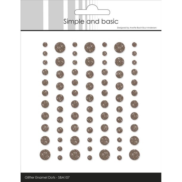 Simple and Basic Gliter Enamel Dots "Coffee  - (77 pcs)" SBA107