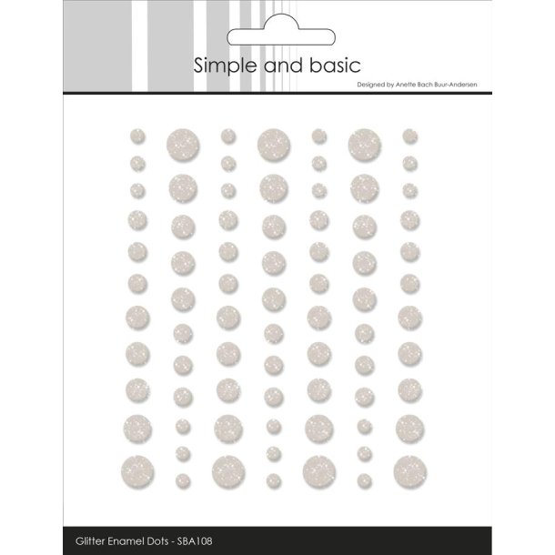 Simple and Basic Gliter Enamel Dots "Beige  - (77 pcs)" SBA108