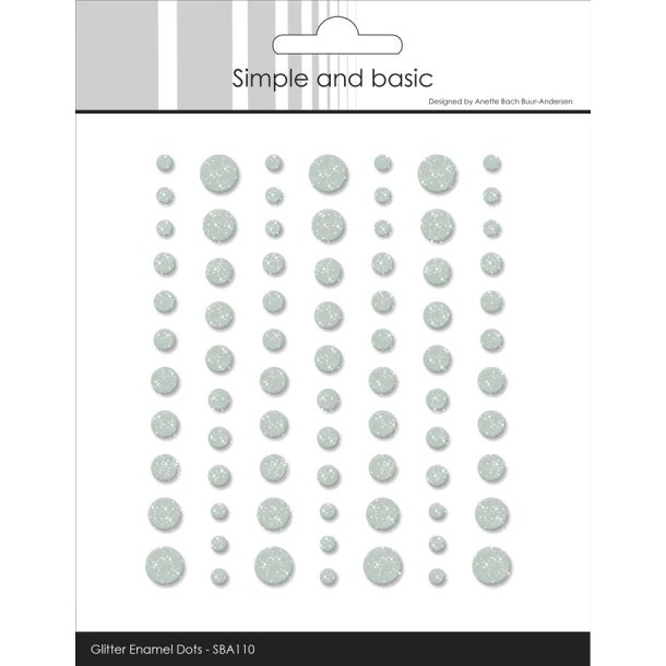 Simple and Basic Gliter Enamel Dots "Eucalyptus  - (77 pcs)" SBA110