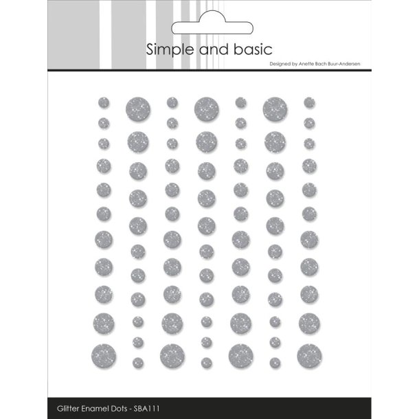Simple and Basic Gliter Enamel Dots "Concrete  - (77 pcs)" SBA111