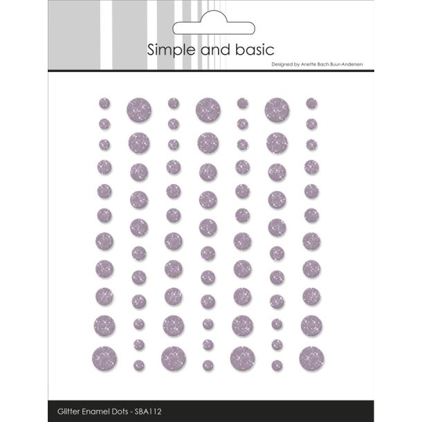 Simple and Basic Gliter Enamel Dots "Heather  - (77 pcs)" SBA112