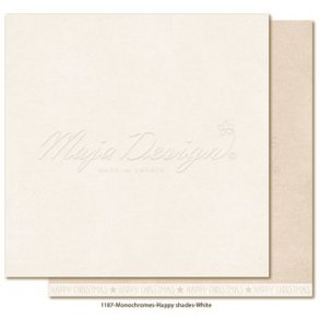 Maja Design Scrapbooking Ark - 1187 - Mono - Happy - White 