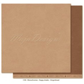 Maja Design Scrapbooking Ark - 1190 - Mono - Happy - Gingerbread