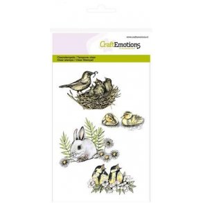 Clearstamps A6 - 1238 - Birds, Rabbit