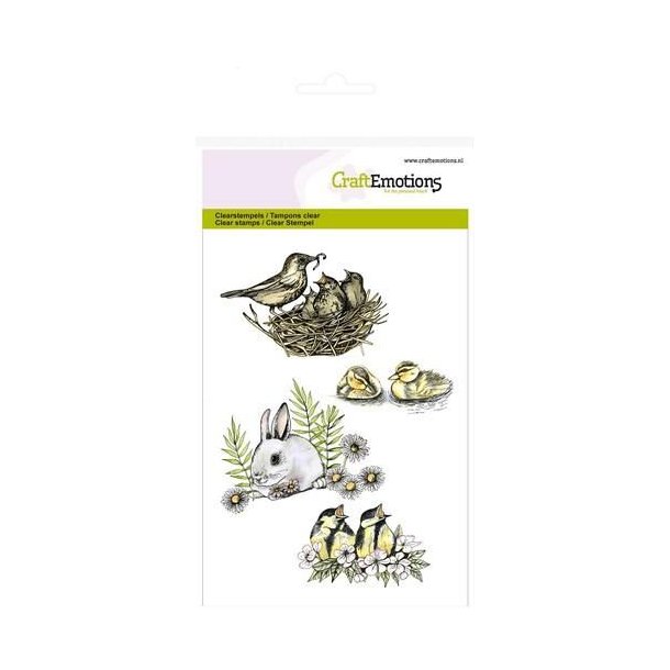 Clearstamps A6 - 1238 - Birds, Rabbit