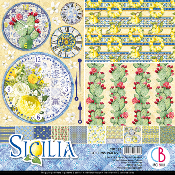 Ciao Bella Patterns Paper Pad 12x12 - CBT033 - Sicilia
