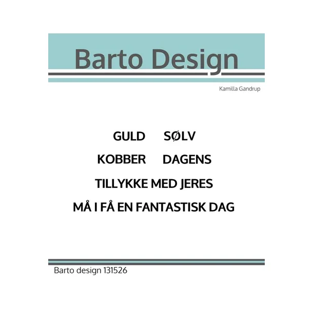 Barto Design Stempel Clearstamp "Add-On - Bryllup 131526