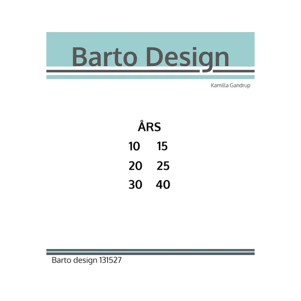 Barto Design Clearstamp "Add-On - Jubilum 131527