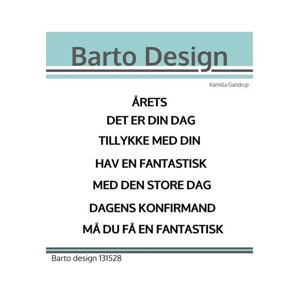 Barto Design Clearstamp "Add-On - Konfirmation &amp; Nonfirmation 131528