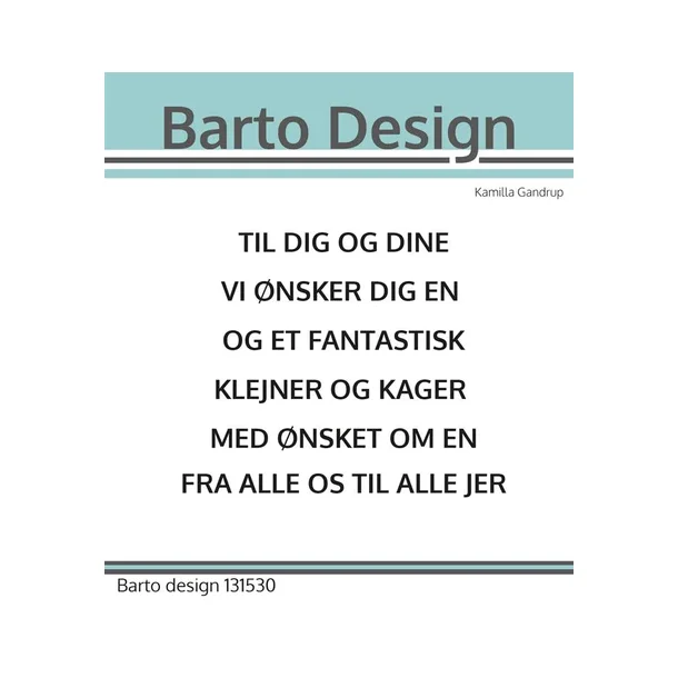 Barto Design Clearstamp "Juletekster" 131530