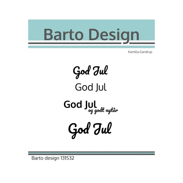Barto Design Clearstamp "God jul" 131532