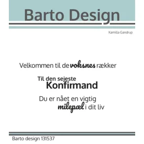 Barto Design Clearstamp danske tekster 131537