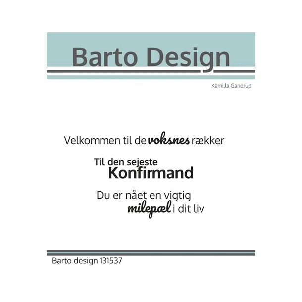 Barto Design Clearstamp danske tekster 131537