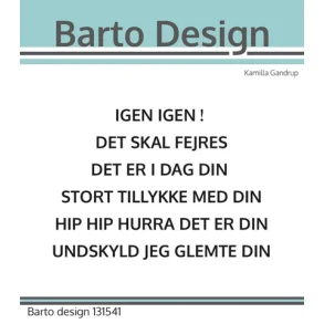 Barto Design Clearstamp Danske tekster 131541