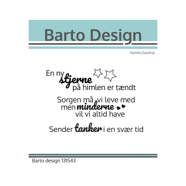 Barto Design Clearstamp Danske tekster 131543