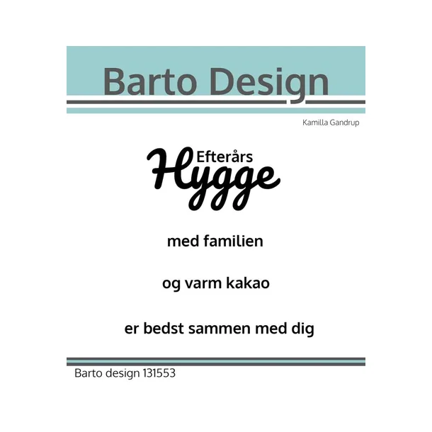 Barto Design Clearstamp "Danske tekster"  131553
