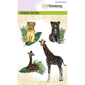 Clearstamps A6 - 1331 - Giraffe and Cubs