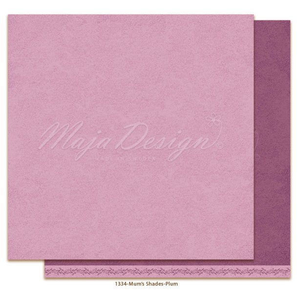 Maja Design Scrapbooking Ark - 1334  - Mono - Mum's - Plum