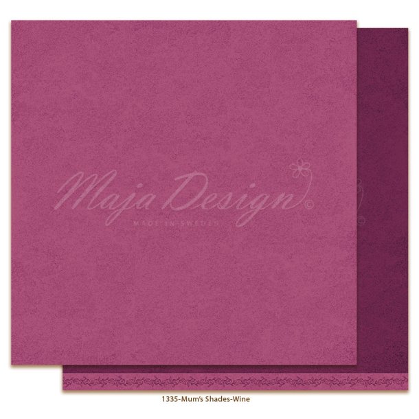 Maja Design Scrapbooking Ark - 1335  - Mono - Mum's - Plum